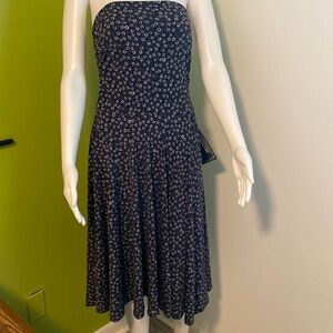Lapis Strapless Floral Midi Dress size L